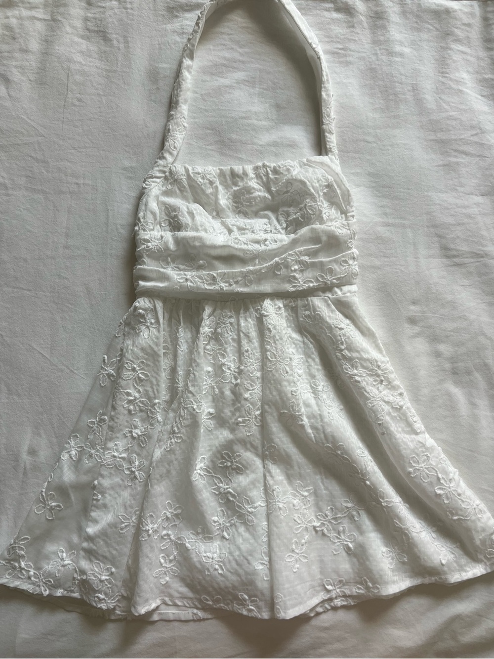 Princess Polly Scarlytte Halter Mini Dress White